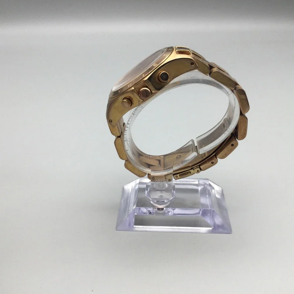 Marc By Marc Jacobs Henry Womens Watch 37mm Rose Gold Tone New Battery 6.25